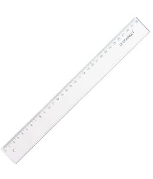Pravítko Q-CONNECT 30cm transparentné 