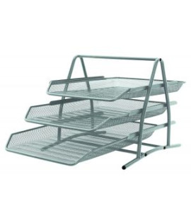Drôtený stojan s 3 odkladačmi 350x275x278mm strieborný 
