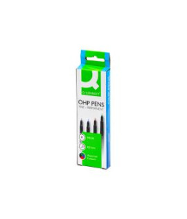 Sada permanentných popisovačov Q-CONNECT OHP F 4S 0,5 mm 