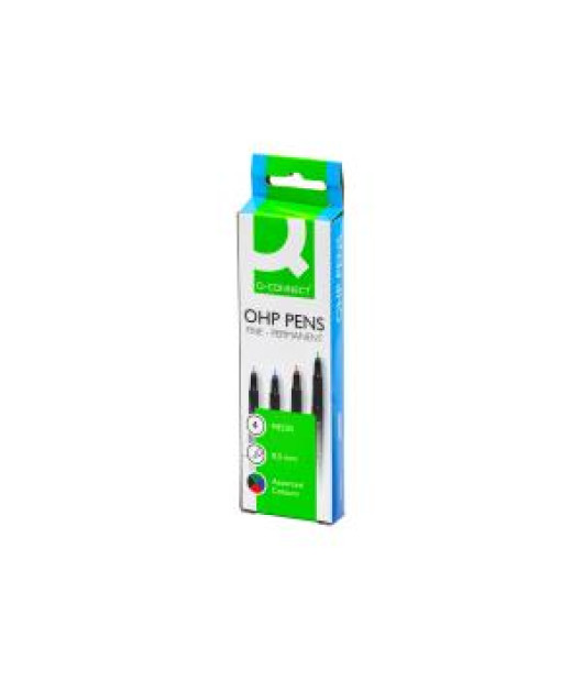 Sada permanentných popisovačov OHP Q-CONNECT F 4S 0,5mm 