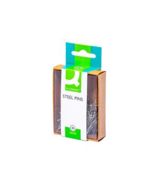 Špendlíky poniklované Q-CONNECT strieborné 30mm 