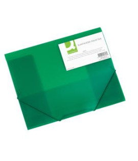 Plastový obal s gumičkou Q-CONNECT zelený 