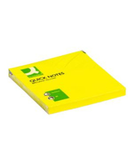 Samolepiaci bloček Q-CONNECT neónové 76x76mm žlté 