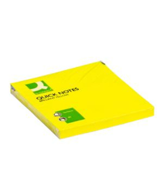 Samolepiaci bloček Q-CONNECT neónové 76x76mm žlté 