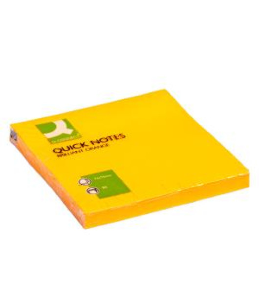 Samolepiaci bloček Q-CONNECT neónové 76x76mm oranžové 