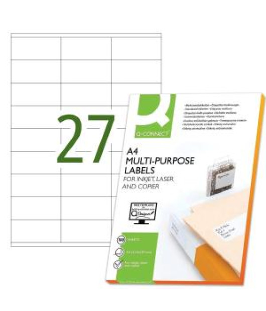Etikety univerzálne 70x32 mm Q- CONNECT A4 100 hárkov 
