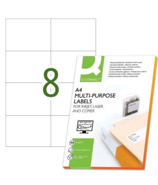 Etikety univerzálne 105x74mm Q-CONNECT A4 100 hárkov 