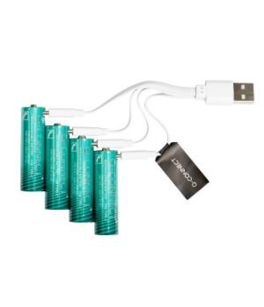 Batérie Q-CONNECT AA tužkové nabíjateľné USB-C 4 ks 