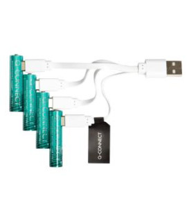 Batérie Q-CONNECT AAA mikrotužkové nabíjateľné USB-C 4 ks 