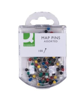 Napichovacie špendlíky Q-CONNECT mix farieb 100ks 