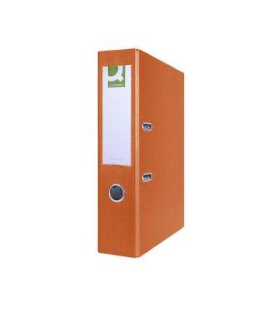 Zakladač pákový Q-CONNECT poloplastový 7,5cm oranžový 