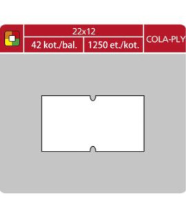 Etikety 22x12 pre 2212 cenovka biela obdĺžnikové 