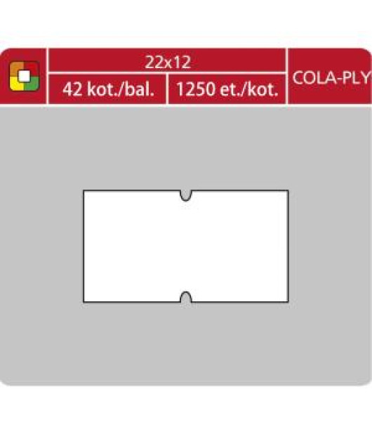 Etikety 22x12 pre 2212 cenovka biela obdĺžnikové 