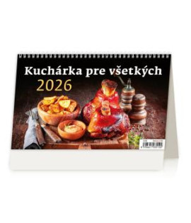 Stolový kalendár riadkový 22,6x13,9 cm - Kuchárka pre všetkých 2026 