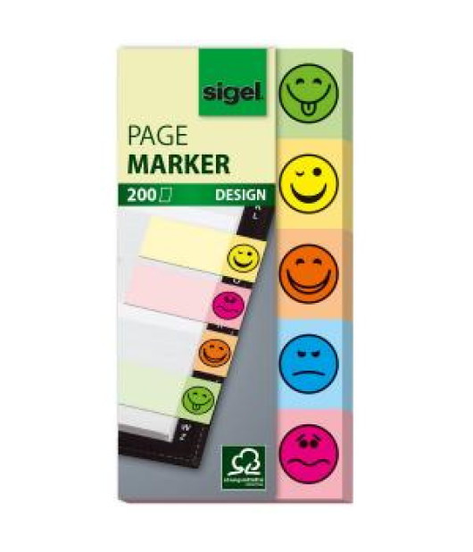 Záložky samolepiace značkovacie SMILE, 20x50, 5x40 lístkov 