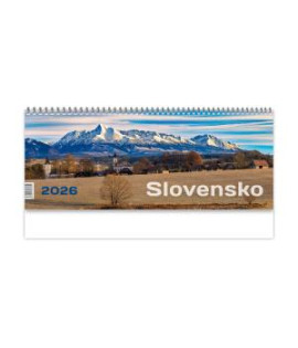 Stolový kalendár stĺpcový 30 x 12 cm - Slovensko 2026 