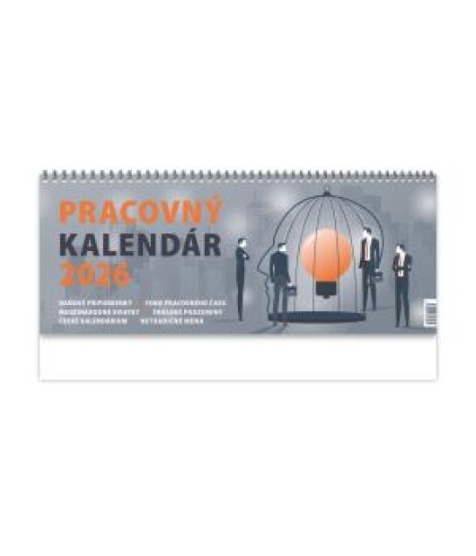 Stolový kalendár riadkový 30 x 12 cm - Pracovný veľký 2026 