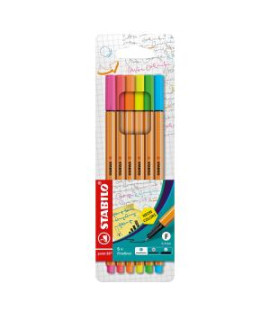 Sada linerov STABILO point 88 neon /6S 