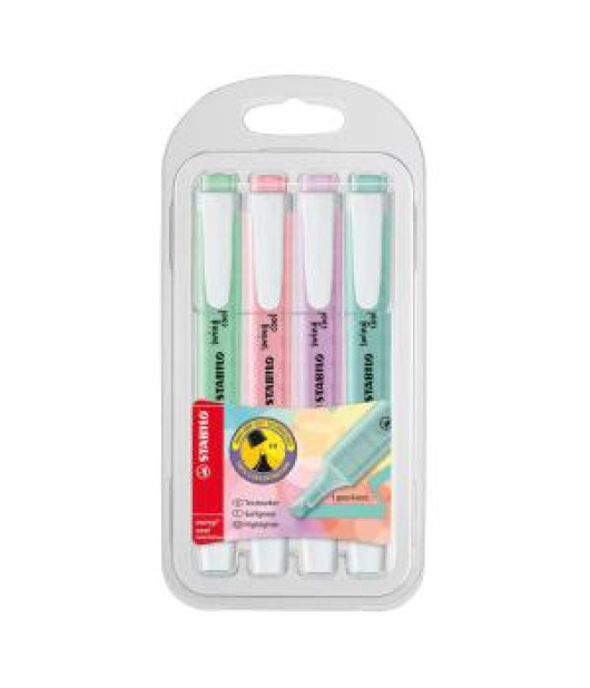 Sada zvýrazňovačov STABILO swing cool Pastel  4S 