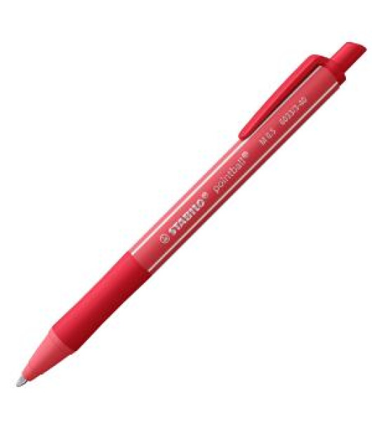 Guľôčkové pero STABILO pointball colorful červené 