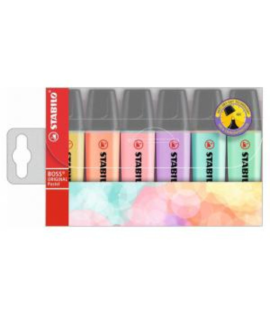 Sada zvýrazňovačov STABILO BOSS pastel 6S 
