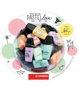 Zvýrazňovač STABILO Boss mini pastel displej 50 ks 