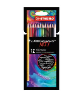 Farbičky STABILO aquacolor 12 ks sada ARTY 