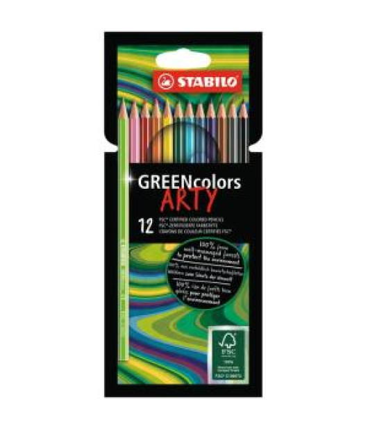 Farbičky STABILO GREENcolors 12ks ’ARTY’ 