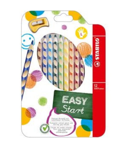 Drevené farbičky STABILO EASYcolors L, sada 12 ks 