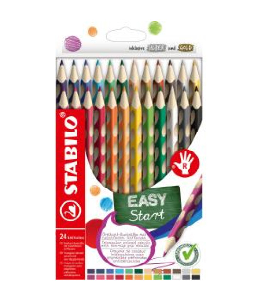 Drevené farbičky STABILO EASYcolors P, sada 24 ks 