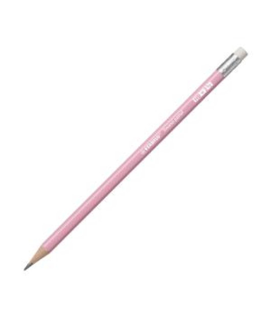 Ceruzka STABILO Swano Pastel HB s gumou pastel ružová 