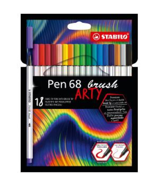 Sada STABILO Pen 68 Brush Arty 18ks 