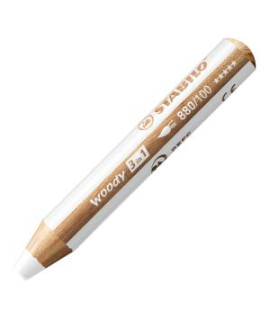 Viacúčelová farbička STABILO woody 3 in1 biela 