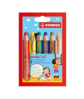Farbičky STABILO woody 3 in1 6ks 