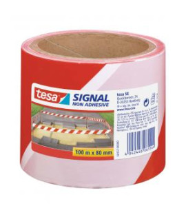Výstražná páska nelepivá TESA Signal 80mm x 100m červeno-biela 