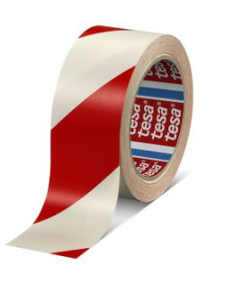 Vyznačovacia páska lepiaca TESA 50 mm x 33 m bielo-červená 