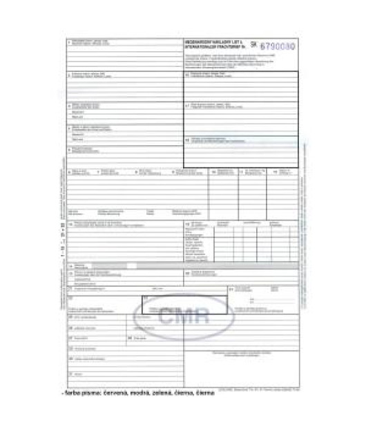 Tlačivo CMR 5-listov SK/DE 
