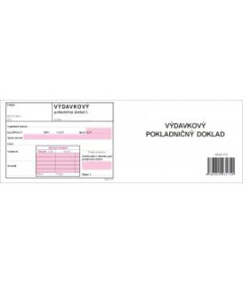 Výdavkový pokladničný doklad, A6, s DPH, samoprepis dvojfarebný 