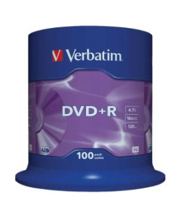 Verbatim DVD+R 16x 4,7GB cake 100 ks 
