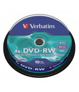 Verbatim DVD-RW 4x 4,7GB cake 10 ks 