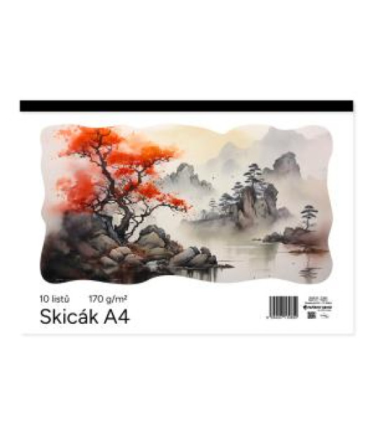 Skicár A4 10 listový biely 
