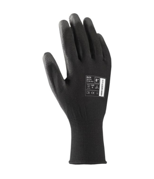 Rukavice polyester, polomáčané BUCK čierne veľ. 10/XL Rukavice polyester, polomáčané BUCK čierne veľ. 10/XL