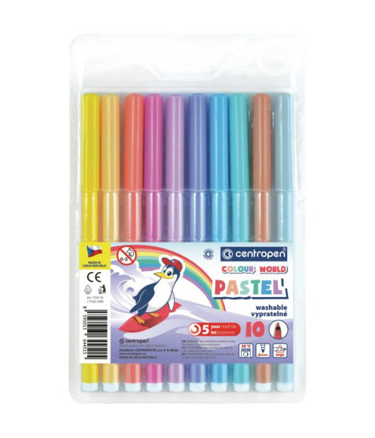 Sada popisovačov Centropen Pastel 7550/10S