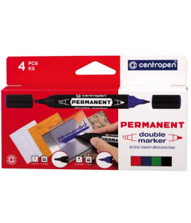 Sada pemanentných popisovačov Centropen 1666 double 4f