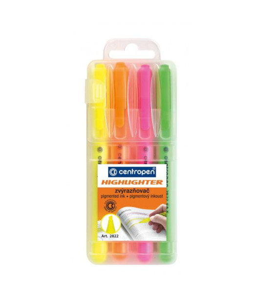 Sada zvýrazňovačov Centropen 2822/4S