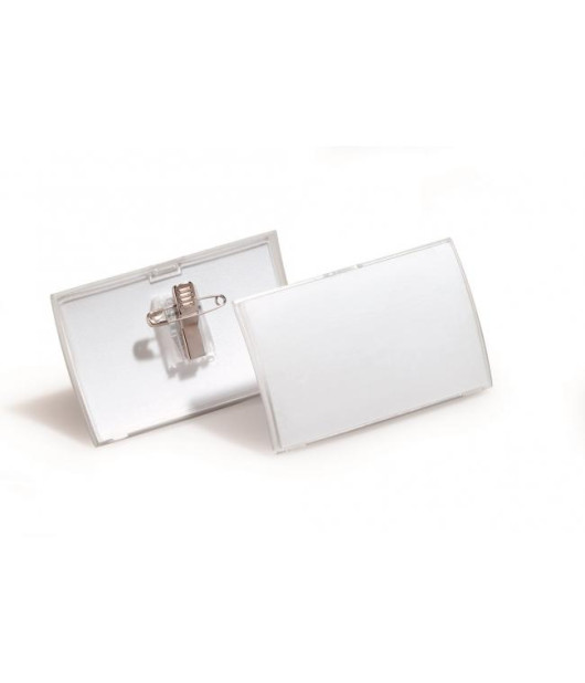 Visačka oblá PP štipec+špendlík DURABLE CLICK FOLD 90x54mm 25ks