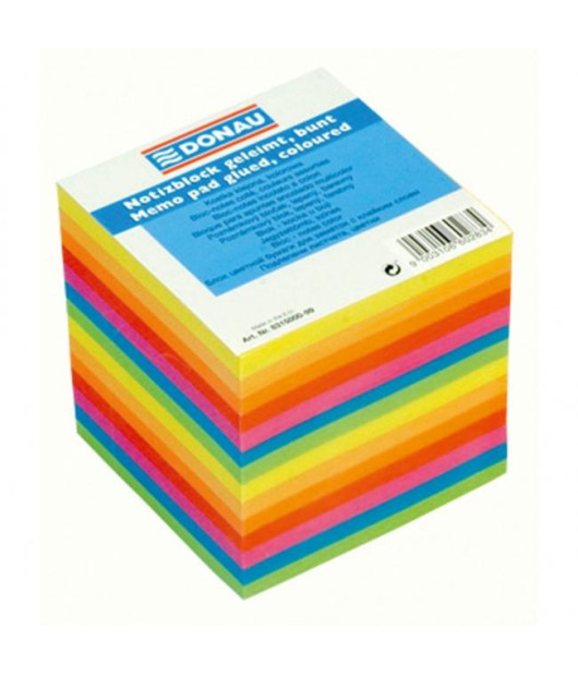 Poznámkový bloček kocka nelepená 90x90x85mm mix farieb
