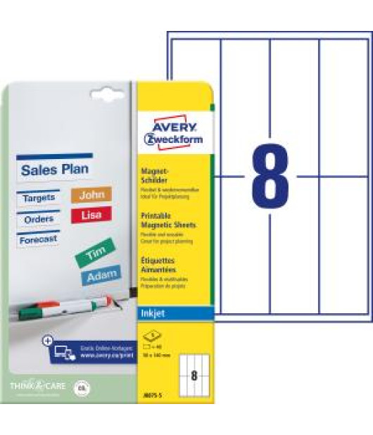 Magnetické popisovacie štítky Avery 50mm x 140m Magnetické popisovacie štítky Avery 50mm x 140m