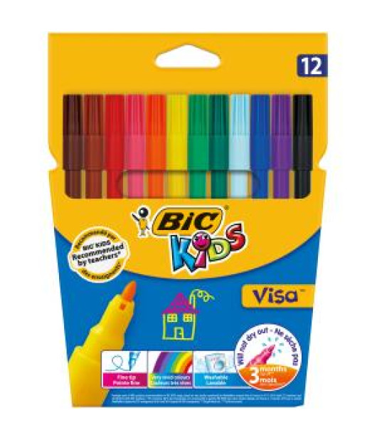 Sada popisovačov BIC KIDS Visa 12 ks