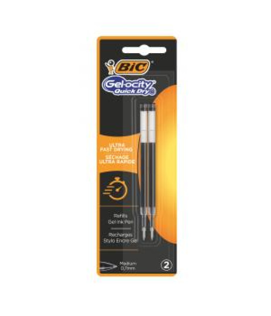Náhradná náplň do gélového rollera BIC Gelocity QUICKDRY Čierna 2ks Náhradná náplň do gélového rollera BIC Gelocity QUICKDRY Čierna 2ks